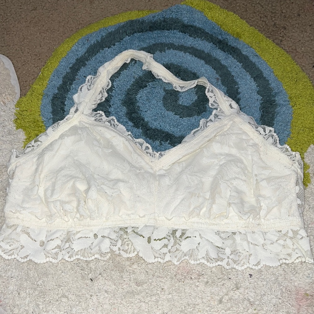 aerie XXL white lace bralette